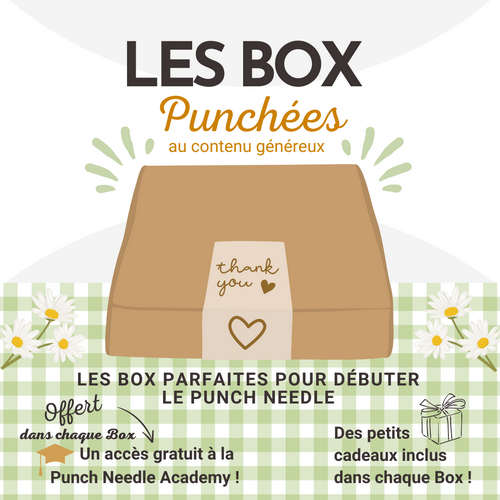 Les box punch needle pic et point