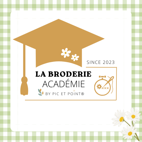 Logo broderie academie noire