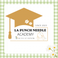 Logo punch needle academy noir